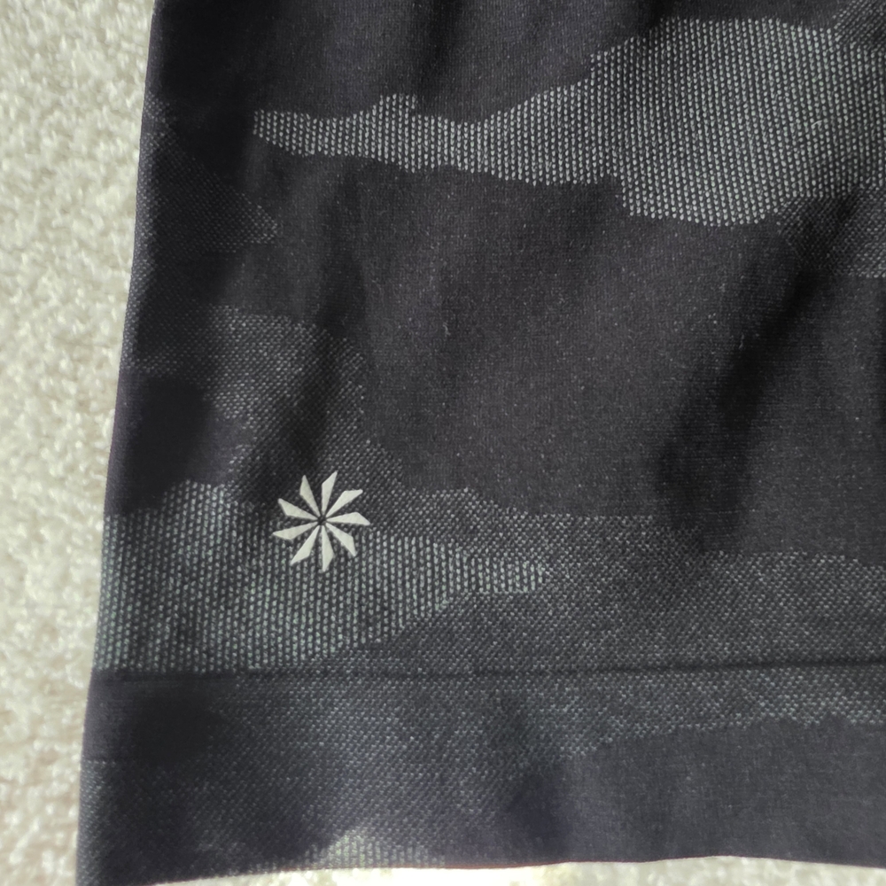 Athleta Black Compression Camouflage Tee - image 2